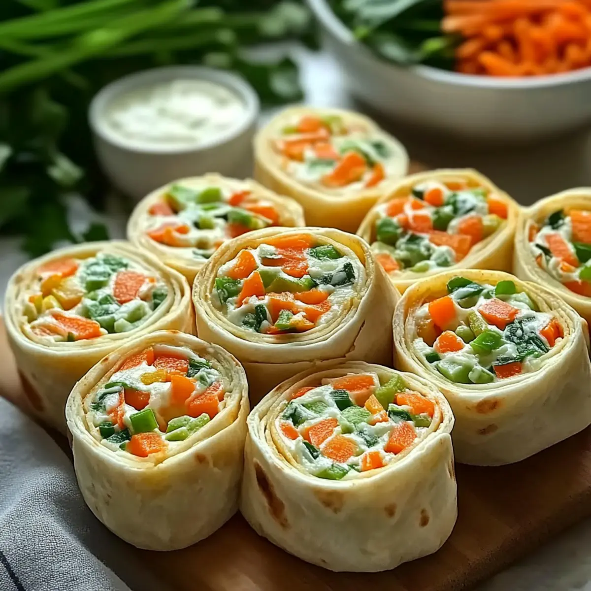 Vegetable Tortilla Roll Ups