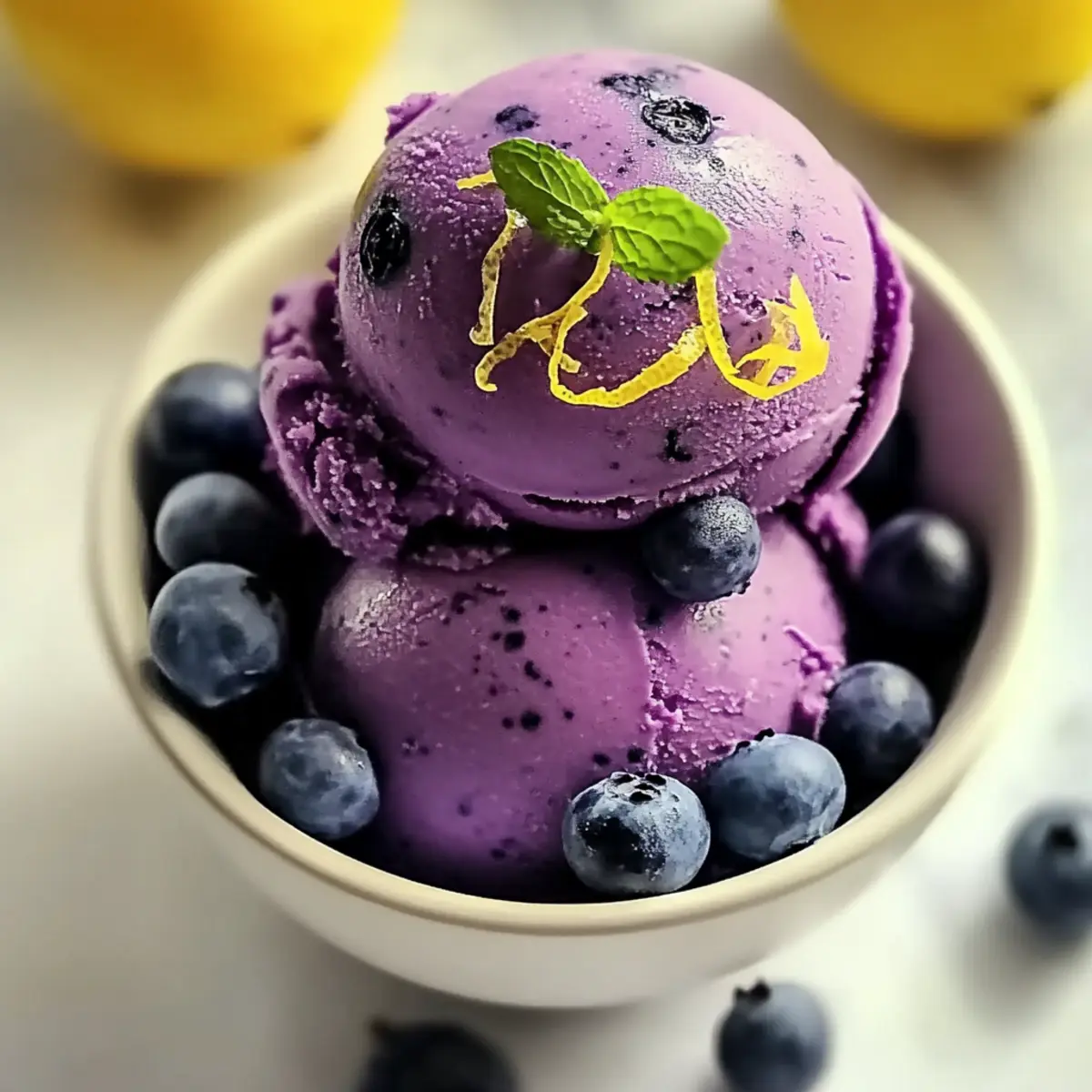 Blueberry Lemon Sorbet