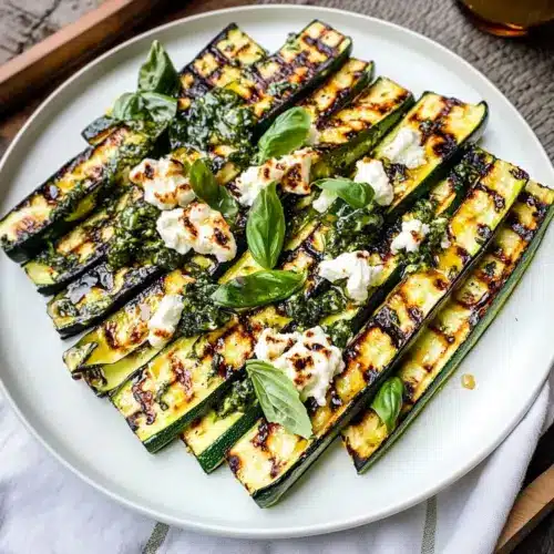 Grilled Zucchini With Goat Cheese