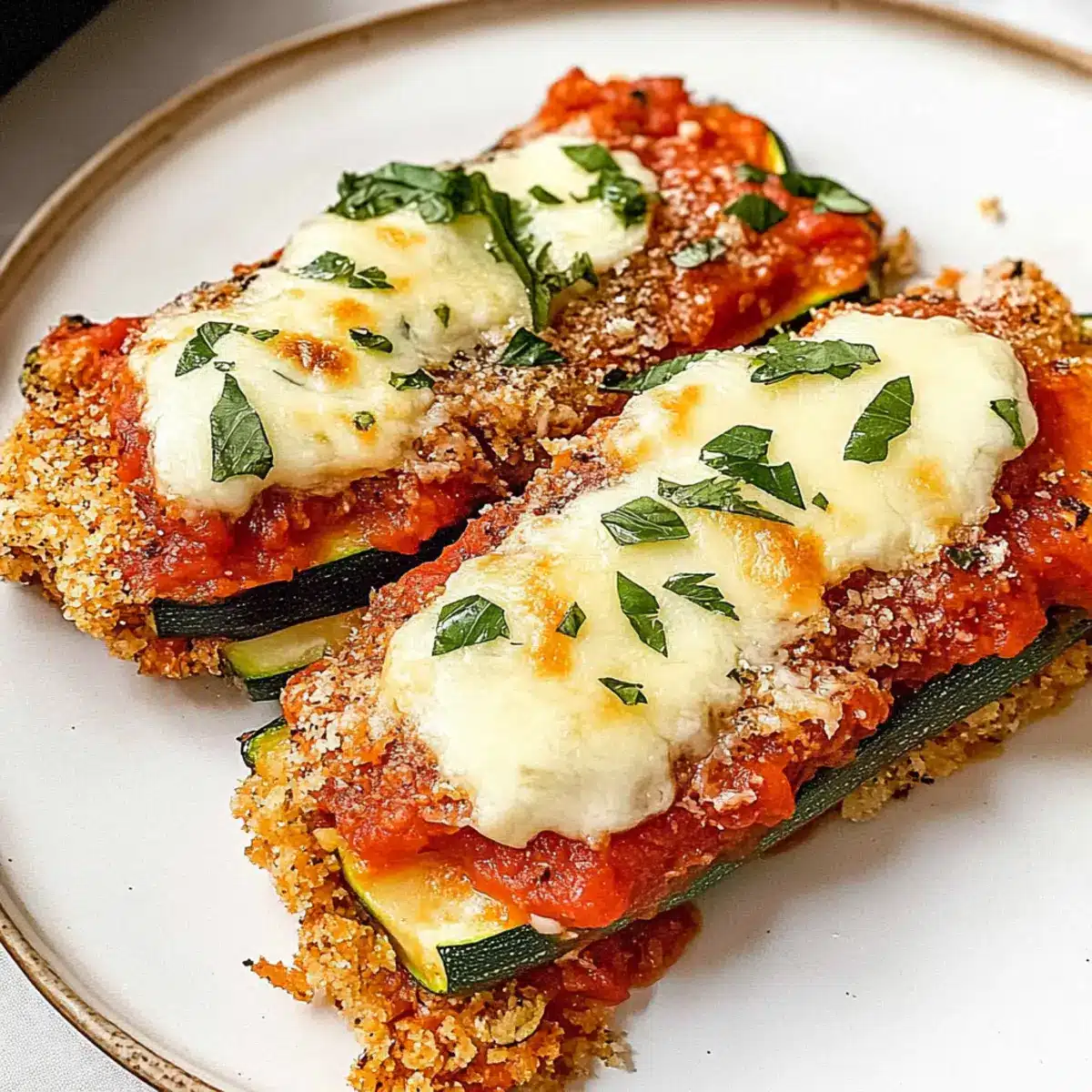 Three Cheese Zucchini Parmesan