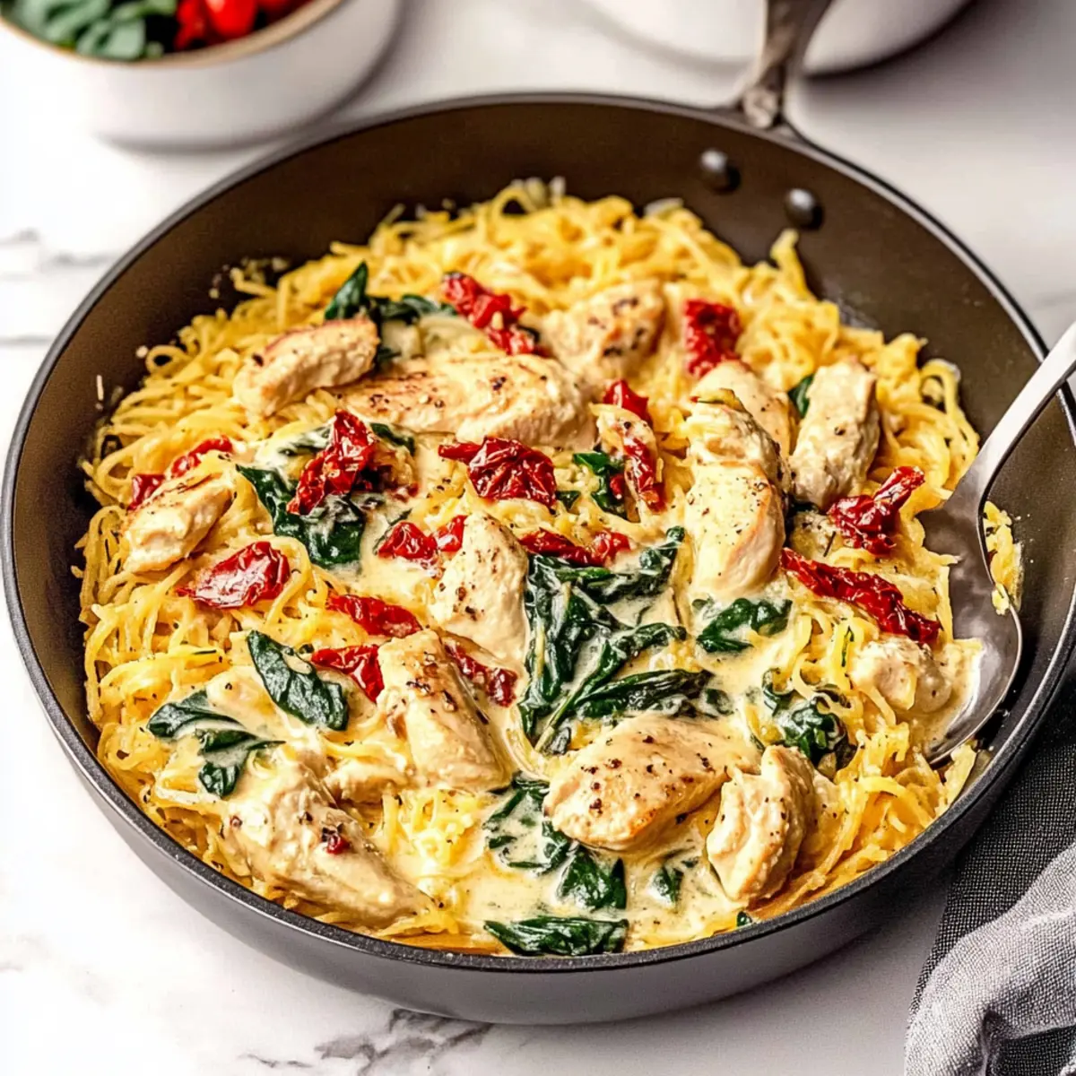 Tuscan Chicken and Spaghetti Squash