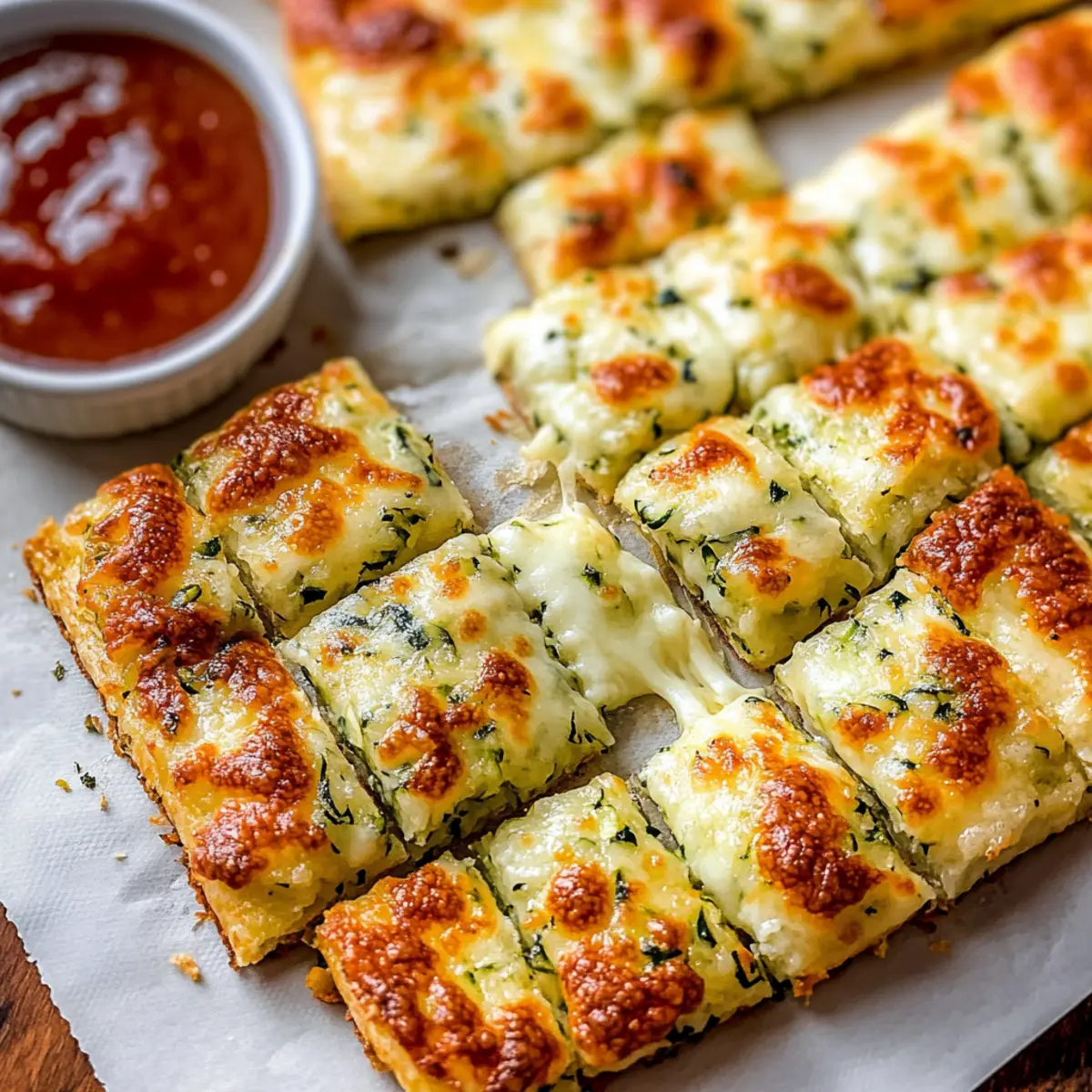 Cheesy Zucchini Breadsticks