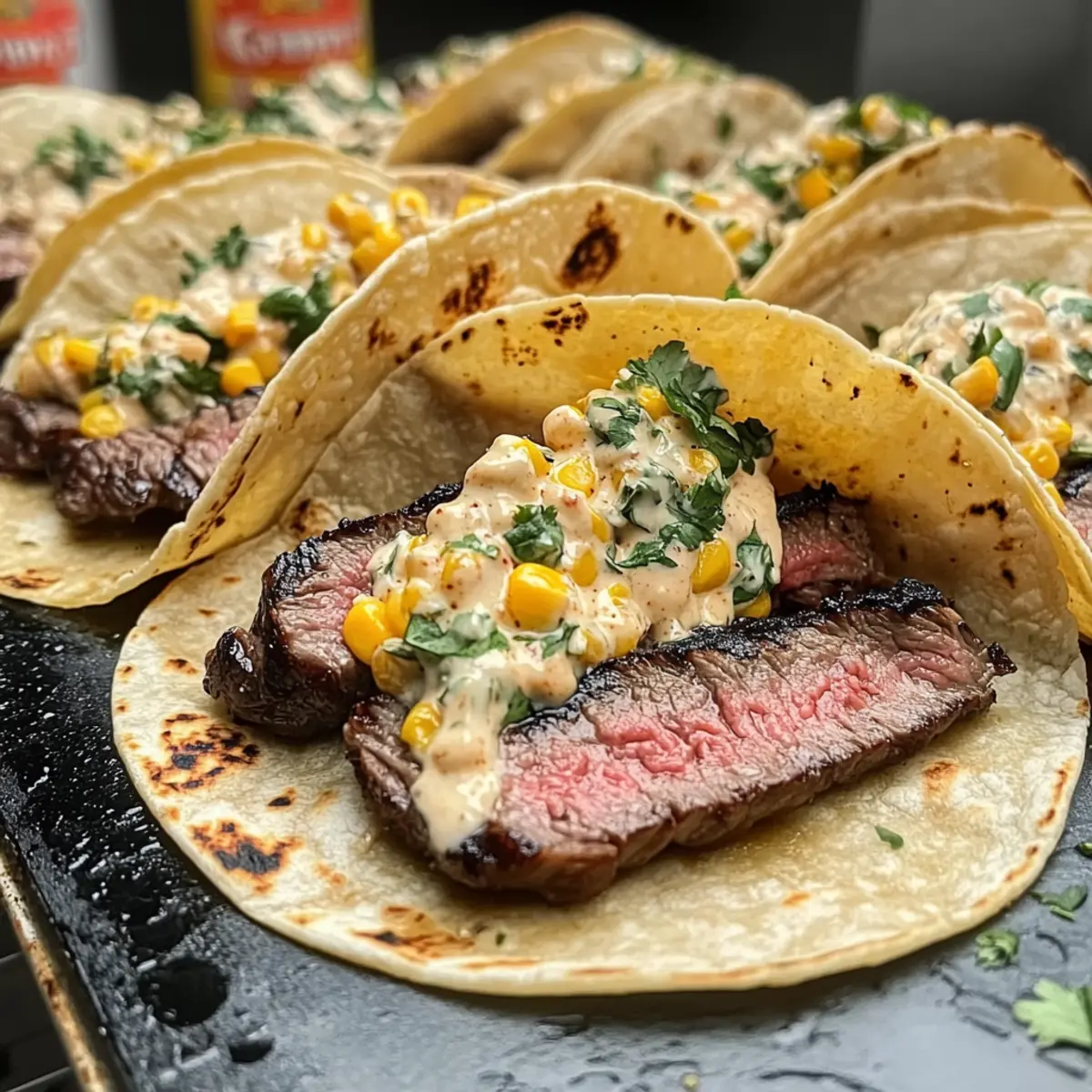 Steak Elote Tacos