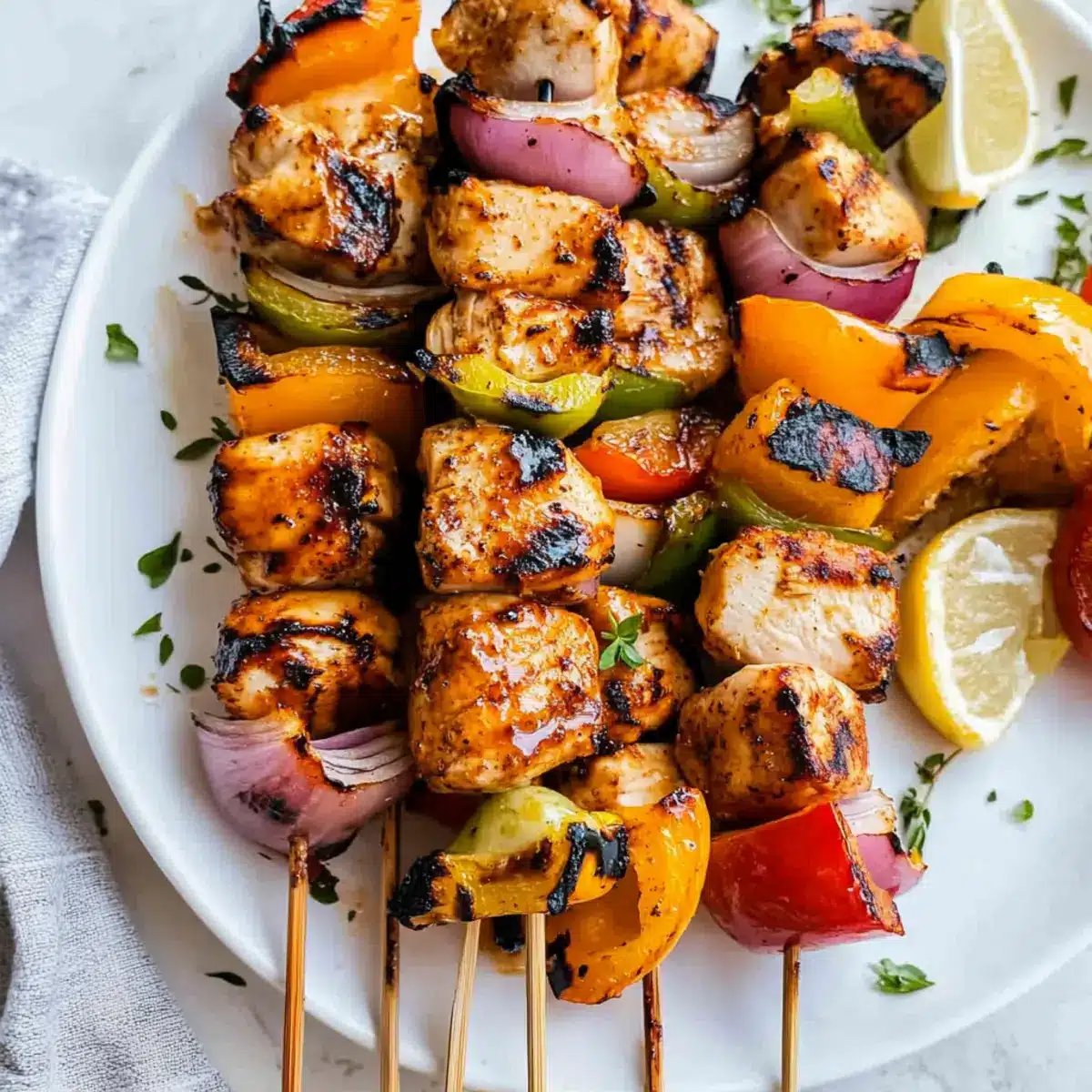 Grilled Chicken Kabobs with Vegetables