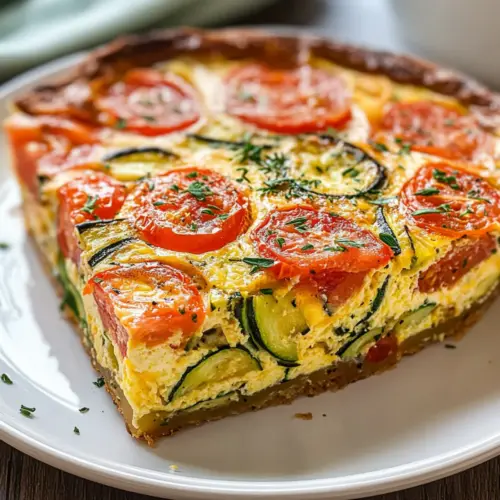 Crustless Zucchini Tomato Quiche
