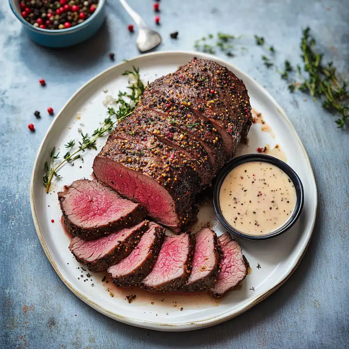 Peppercorn Roasted Beef Tenderloin