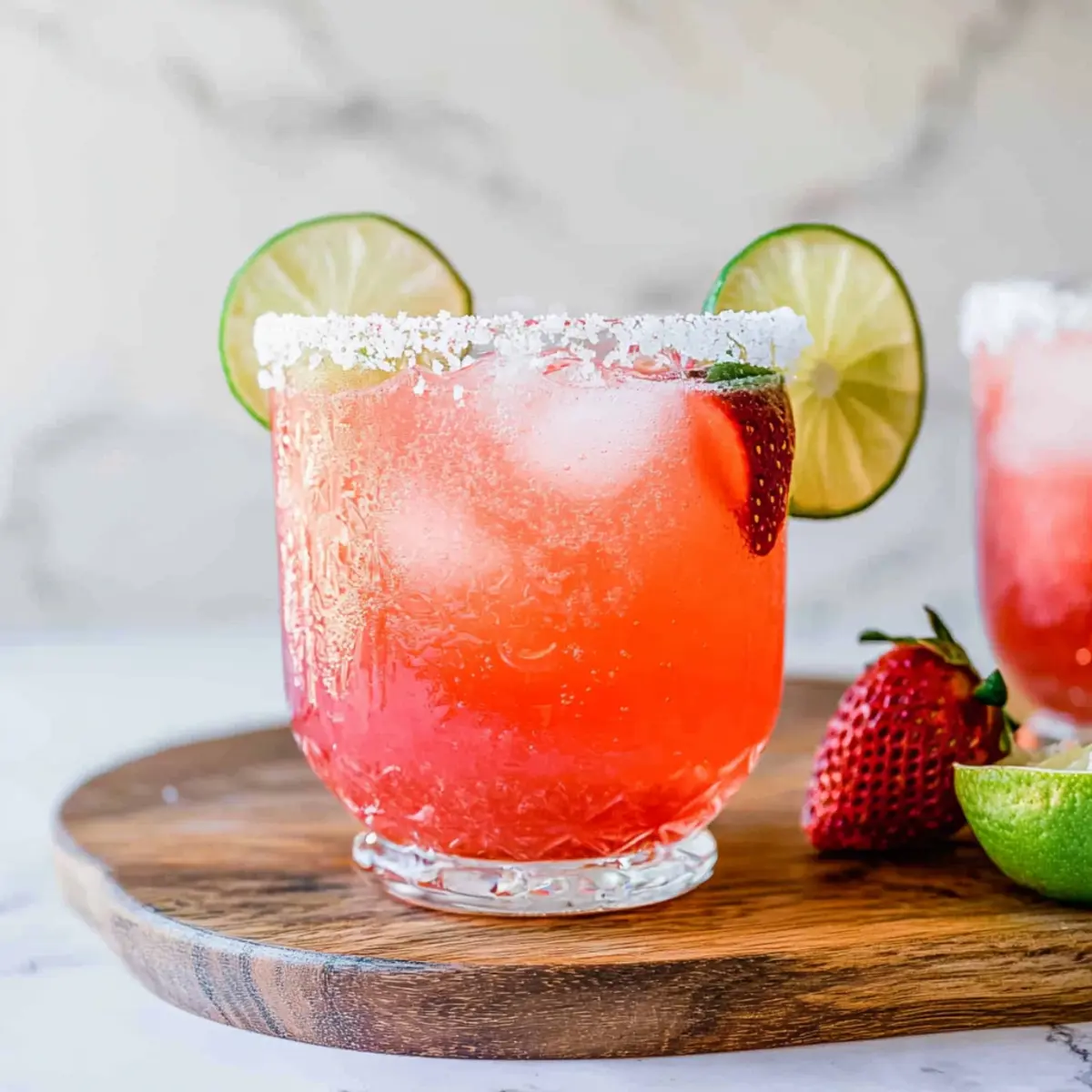 Strawberry Lime Mocktail Margarita