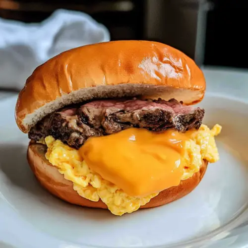 Steak Egg and Cheese Bagel Sandwiches