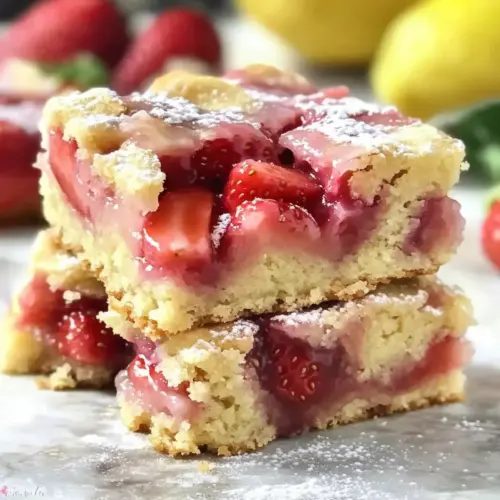 Strawberry Lemon Blondies