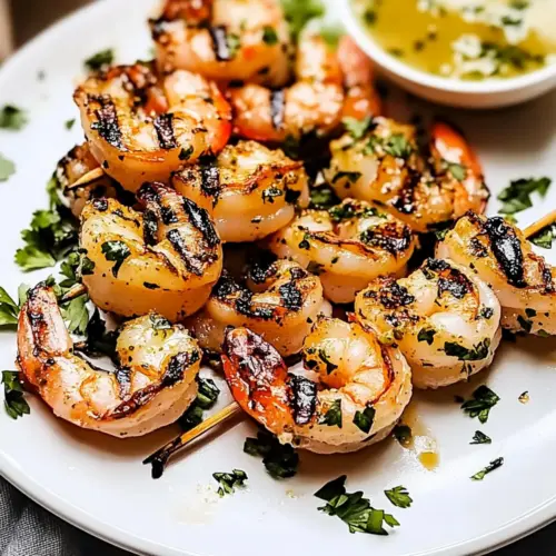 Garlic Grilled Shrimp Skewers