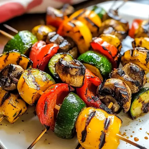 Grilled Vegetable Kabobs with Fajita Butter: