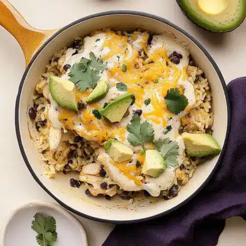 Salsa Verde Chicken & Rice Skillet