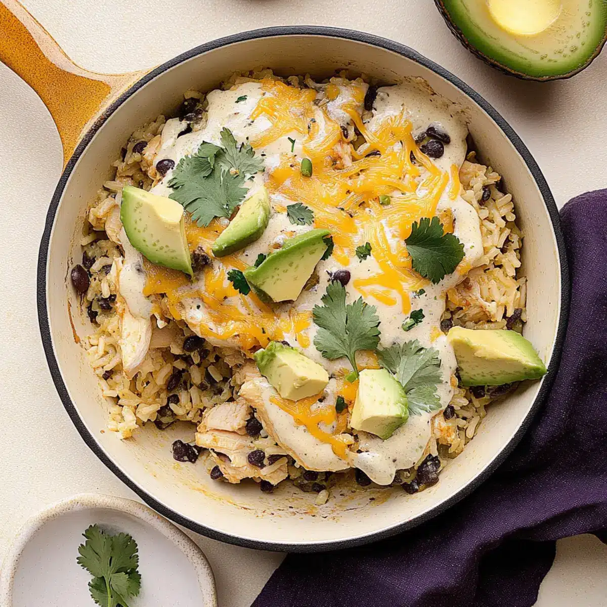 Salsa Verde Chicken & Rice Skillet