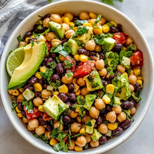 Southwest Chickpea Black Bean Salad