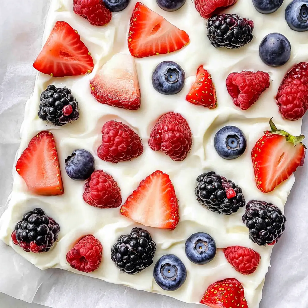 Frozen Yogurt Bark with Berries