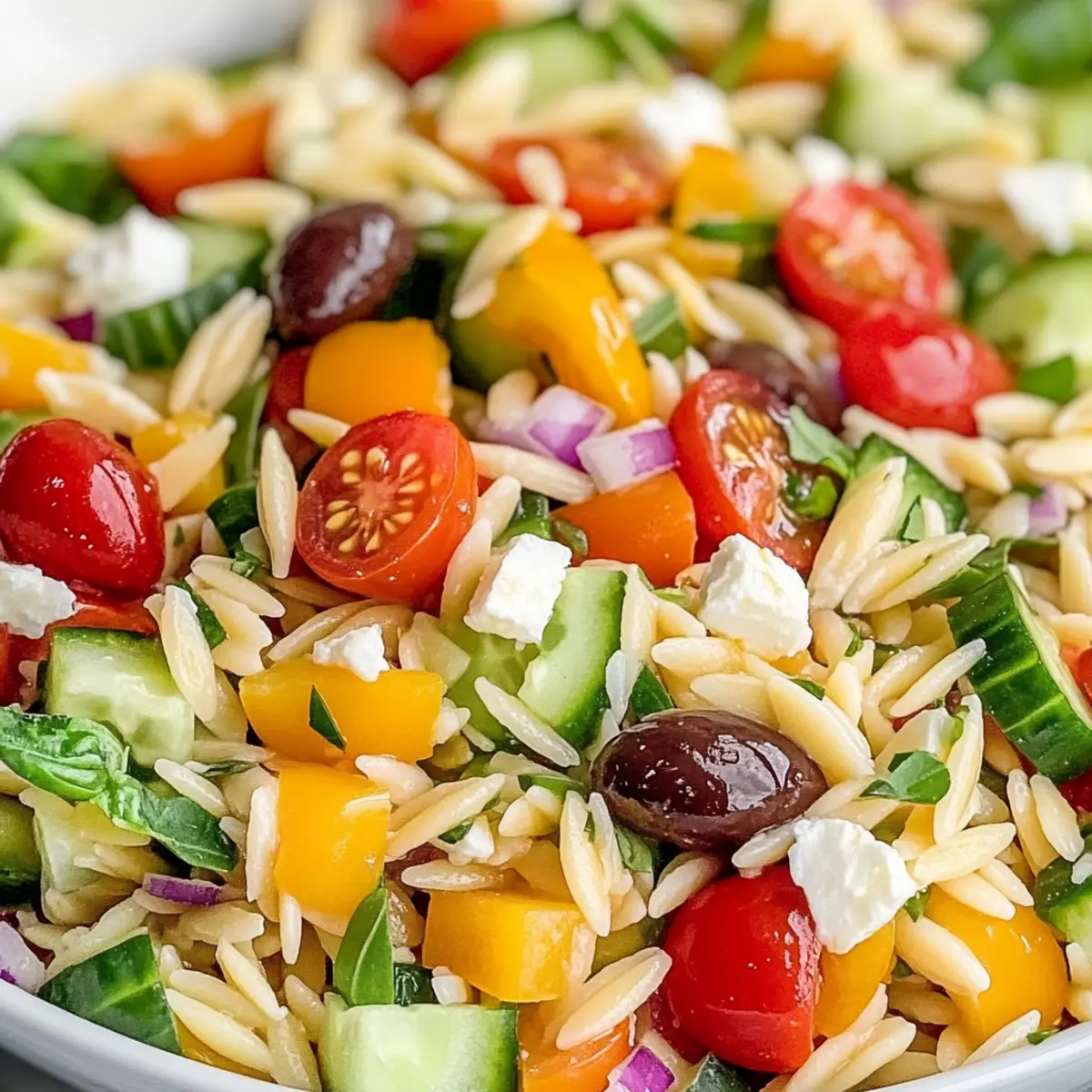 Rainbow Orzo Salad