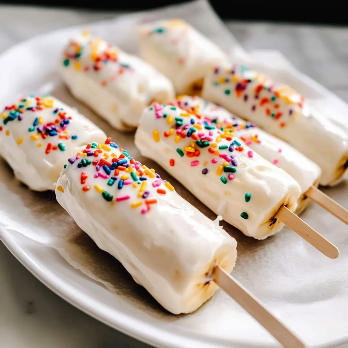 Frozen Yogurt Banana Pops
