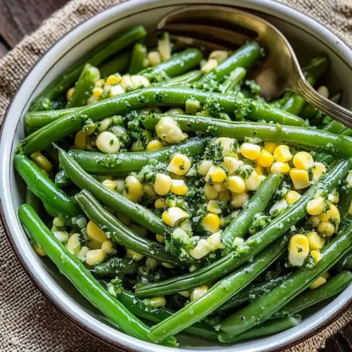 Summer Corn + Green Beans with Herb Butter