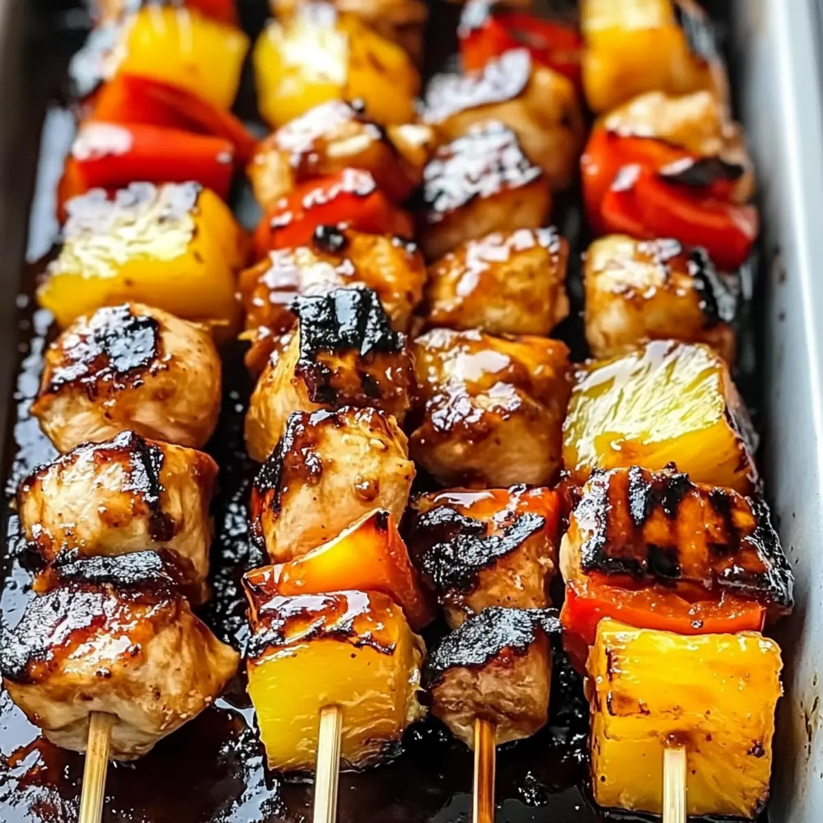BBQ Pineapple Chicken Skewers