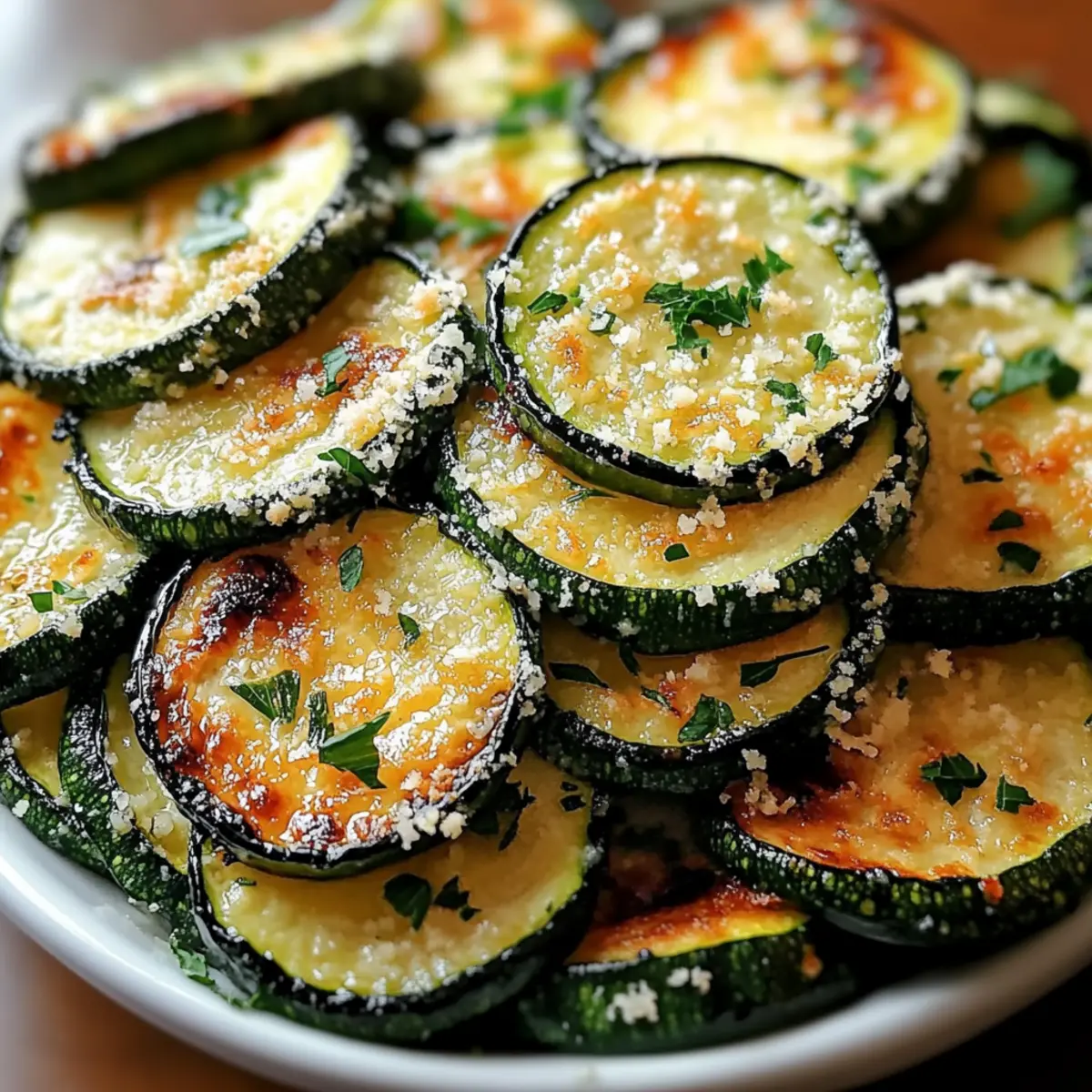 Crunchy Garlic Parmesan Roasted Zucchini