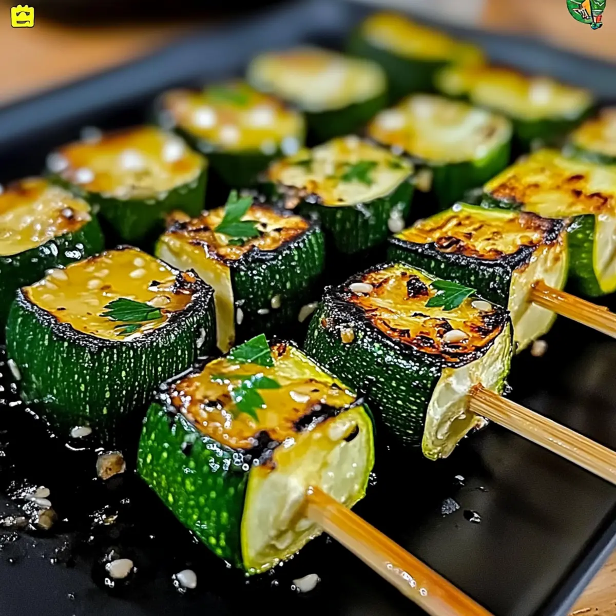 Garlic Butter Zucchini Skewers