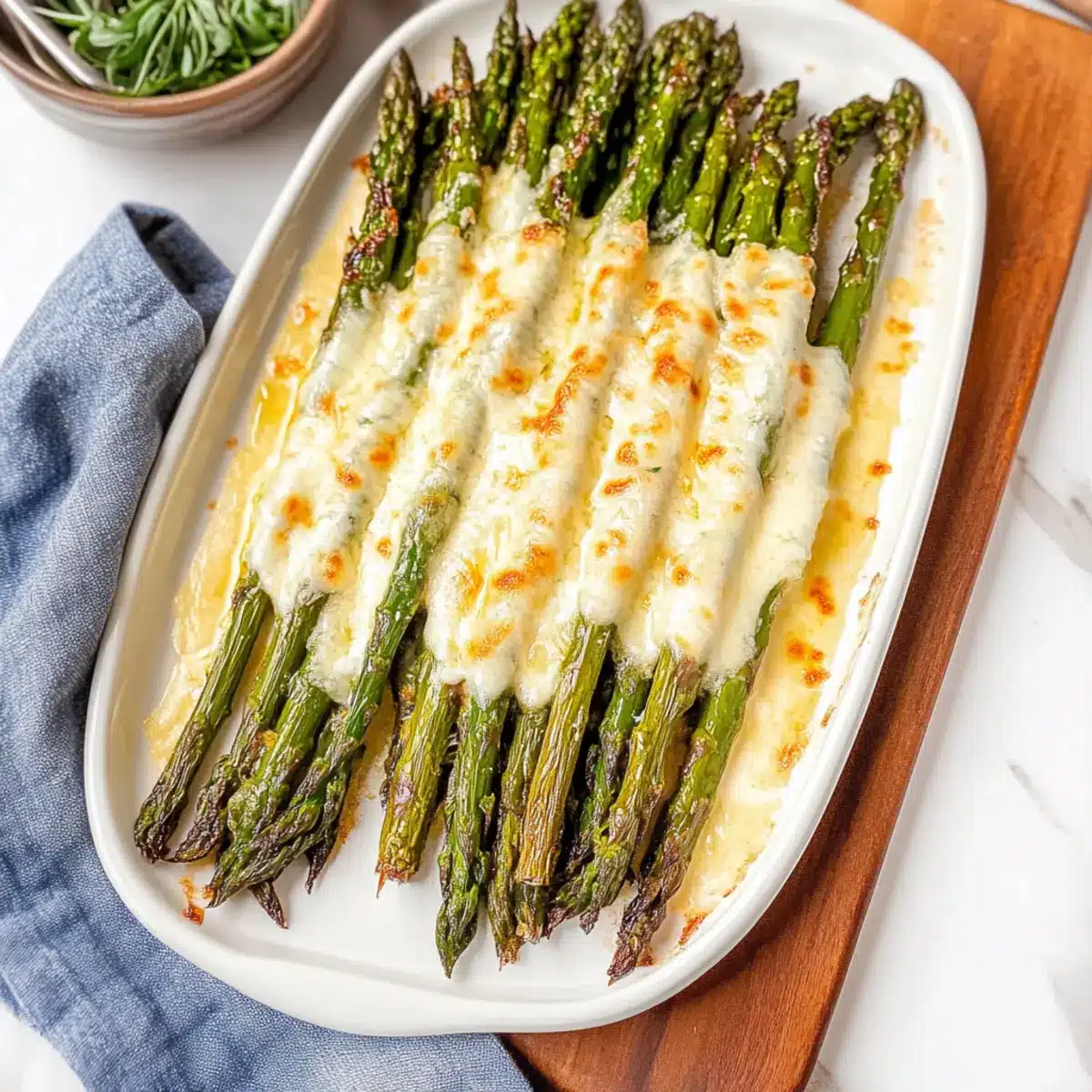 Cheesy Garlic Roasted Asparagus