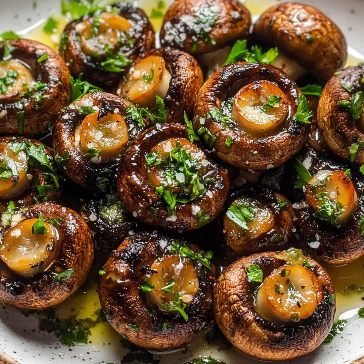 Garlic Butter Grilled Mushrooms
