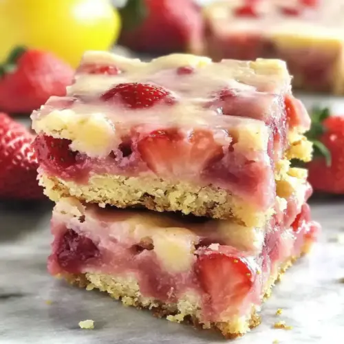 Strawberry Lemon Blondies