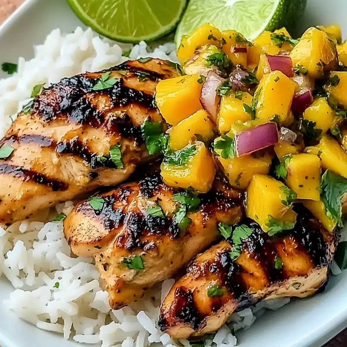 Honey Lime Chicken with Mango Salsa
